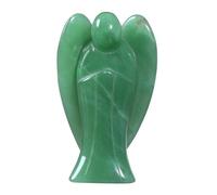 dssmboom 3” Figurines d'anges en Cristal Statues d'anges Gardiens | Statue d'ange en aventurine verte pour décoration d'église et intérieure, figurine d'ange pour méditation et prière