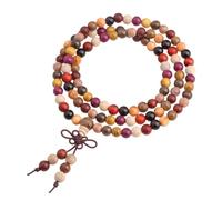 dssmboom Bracelet 108 Perles Mala Bracelet Bouddhiste en Perles de Bois | Collier rosaire bouddhiste tibétain mixte, bracelet perlé en bois naturel pour la prière et la méditation