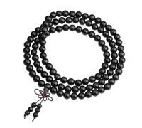 dssmboom Bracelet 108 Perles Mala Bracelet Bouddhiste en Perles de Bois | Collier rosaire bouddhiste tibétain mixte, bracelet perlé en bois naturel pour la prière et la méditation