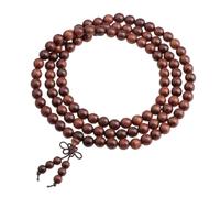 dssmboom Bracelet 108 Perles Mala Bracelet Bouddhiste en Perles de Bois | Collier rosaire bouddhiste tibétain mixte, bracelet perlé en bois naturel pour la prière et la méditation