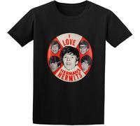 Dstarbbk Herman' Hermits I Love Unisex 100 Cotton Short Sleeve T Shirt Black S