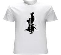 Dstarbbk Japanese Samurai Miyamoto Musashi Japan Kanji Writing Manga Art Mens Graphic T Shirt White S