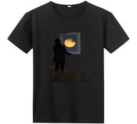 Dstarbbk Look Out The Window T Shirt for Men Short Sleeve Black XL