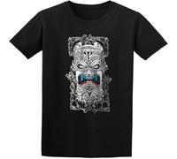 Dstarbbk Maori Warrior Head Guinea Cosplay Dance Organic Cotton Standard Pullover Top T Shirt Black S