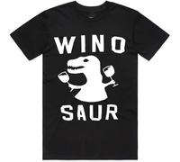 Dstarbbk Men Tshirt Wino Saur T Shirt for Man Short Sleeve Black S