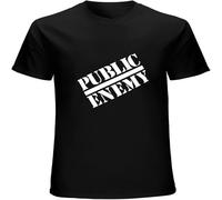 Dstarbbk Public EnemyCasual Round Neck T Shirt Black S