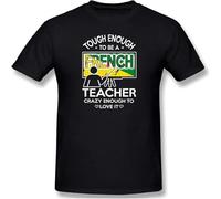 Dstarbbk Tough Enough to Be A French Guianese Teacher Crazy Love It Home Creative Comfortable Men's T Shirt Black 3XL
