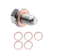 Dstarymnix éCrou De Vidange Carter, Bouchon Vidange Huile M14x1.5 + 5 Joints Cuivre, Joint De Vidange, Stop Fuite Huile Moteur, Remplacement Vis Carter Compatible Voitures Motos Bateaux