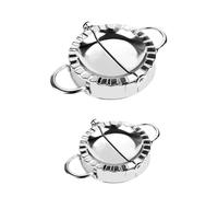 Dstarymnix Kit de machine à dumpling en acier inoxydable - Moule à boulettes et à raviolis - 2 tailles (75 mm et 95 mm) - Pour dumplings, raviolis, tortellini, wontons et pâtes fourrées