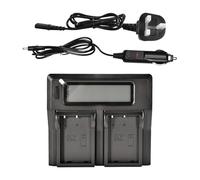DSTE 1.5A Fast Charging Dual Battery Charger Compatible for Nikon en-EL9 ENEL9 EN-EL9a D40 D40x D60 D3000 D5000 as MH-23