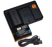 DSTE 2-Pack 2600mAh LP-E6N LP-E6NH LPE6N Batterie et Chargeur Double USB Compatible pour Canon EOS R, R5, R6, XC10, XC15