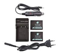 DSTE 2-Pack Batteries + DC129E Voyage Chargeur Compatible pour Fujifilm NP-W126 NP-W126S FinePix HS30EXR HS33EXR HS35EX HS50EXR X-A1 X-A2 X-A3 X-E1 X-E2 X-M1 X-Pro1 X-T1 X-T2 X-T10 XFmmf2