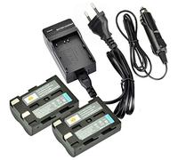 DSTE 2-Pack D-LI50 Rechange Batterie et Voyage Chargeur pour Pentax K10 K10D K10D GP K10D Grand Prix K20D Konica Minolta NP-400
