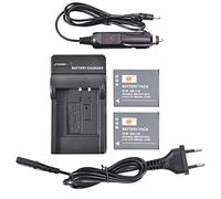 DSTE 2-Pack DB-110 Rechange Batterie + Chargeur Compatible pour Ricoh GR III, WG-6, G900, G900SE