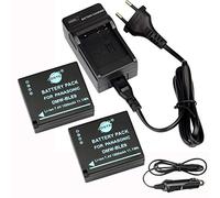 DSTE 2-Pack DMW-BLE9 Rechange Batterie et Chargeur Compatible pour Panasonic Lumix DMC-GF3 DMC-GF3GK DMC-GF5 DMC-LX100 como DMW-BLE9E DMW-BLE9PP DMW-BLG10