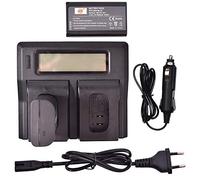 DSTE® 2-Pack DMW-BLJ31 DMW-BLJ31e Rechange Batterie + Double LCD Chargeur Compatible pour Panasonic DMW-BLJ31, DC-S1, DC-S1R, DC-S1H, DMW-BGS1R