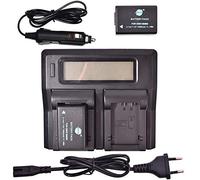 DSTE 2-Pack DMW-BMB9E DMW-BMB9 Batterie + Double LCD Chargeur Compatible pour Panasonic Lumix DMC-FZ60, DMC-FZ62, DMC-FZ70, DMC-FZ72, DMC-FZ100, DMC-FZ150