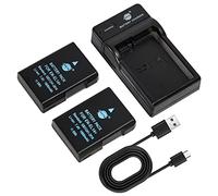 DSTE 2-Pack EN-EL14 ENEL14 Batteries et Chargeur Compatible avec Nikon Coolpix D5100 D5300 D5500 D3400 D5600 D3500 P7000 P7200 P7800