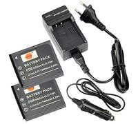 DSTE 2-Pack KLIC-7001 Rechange Batterie et DC52E Voyage Chargeur Compatible pour Kodak M1063 M1073 is M341 M753 Zoom M763 M853 Zoom EcomoyShare M863 M893 is EcomoyShare V550 V570 V610 V705