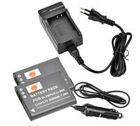 DSTE 2-Pack LI-90B LI-92B Rechange Batterie et Voyage Chargeur Compatible pour Olympus SH-50 iHS SH-60 SP-100 SP-100EE Tough TG-1 iHS Tough TG-2 iHS Tough TG-2 TG-1