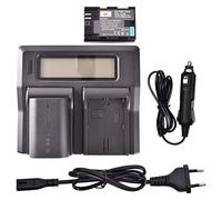 DSTE 2-Pack LP-E6 Batterie + Double LCD Chargeur Compatible pour Canon LP-E6N, EOS 5D Mark II, 5D Mark III, 5D Mark IV, 5DS, 5DS R, 60Da, 70D, 80D, 90D, 7D Mark II, 7D Mark III, XC10, XC15
