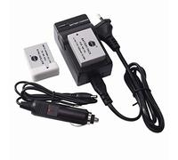 DSTE 2-Pack NB-10L NB10L Rechange Batterie et DC123E Voyage Chargeur Compatible pour Canon PowerShot G1 X G3 X G15 G16 SX40 HS SX50 HSSX60 HS