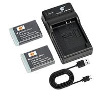 DSTE 2-Pack NB-13L Batterie et Chargeur Compatible avec Canon G5X, G7X, G9X, G5 X Mark II, G7X Mark II, G9X Mark II, SX720 HS, SX620 HS