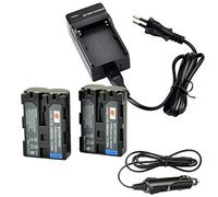 DSTE 2-Pack NP-FM500H Batterie et Chargeur Compatible pour Sony A57 A58 A100 A200 A200 A300 A350 A450 A500 A550 A580 A700