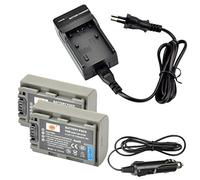 DSTE 2-Pack NP-FP50 Batterie et Chargeur Compatible pour Sony DCR-30 DCR-DVD103 DCR-DVD105 DCR-DVD203