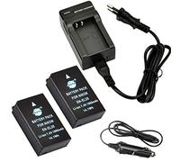 DSTE 2-Pack Rechange Batterie et DC125E Voyage Chargeur Compatible pour Nikon EN-EL20 EN-EL20a Coolpix A Nikon 1 J1 Nikon 1 J2 Nikon 1 J3 Nikon 1 AW1 Nikon 1 S1 Nikon 1 V3