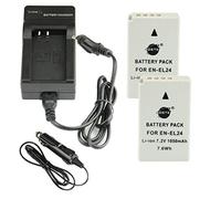 DSTE 2-pack Rechange Batterie et DC125E Voyage Chargeur pour NIKON EN-EL24 1 J5
