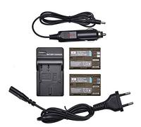 DSTE 2-pack Rechange Batterie et DC19E Voyage Chargeur pour Canon BP-511 BP-511A EOS 10D EOS 20D EOS 20Da EOS 300D EOS 30D EOS 40D EOS 50D EOS 5D EOS D30 EOS D60 EOS DM-MV100X DM-MV100Xi DM-MV30 DM-MV400 DM-MV430