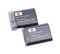DSTE 2-Pack Rechange Batterie pour Canon NB-12L LEGRIA mini X PowerShot N100 PowerShot G1 X Mark II
