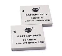DSTE 2-Pack Rechange Batterie pour Canon NB-4L PowerShot SD40 SD30 SD200 SD300 SD400 SD430 SD450 SD600 SD630 SD750 SD780 SD1100 IS SD940 SD960 SD1000 SD1100 SD1400 VIXIA mini IXUS 40 30 50 55 60 65 70 75 80 90