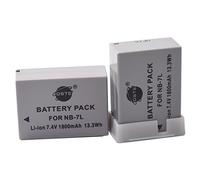 DSTE 2-Pack Rechange Batterie pour Canon NB-7L PowerShot G10 G11 G12 SX30 IS Caméra