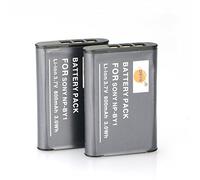 DSTE 2-Pack Rechange Batterie pour Sony NP-BY1 HDR-AZ1 HDR-AZ1VR HDR-AZ1VB HDR-AZ1VW Action Cam Mini
