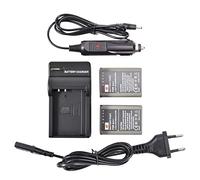 DSTE 2PCS BLN-1 BCN-1 Rechange Batterie + Voyage Chargeur Compatible pour Olympus E-M1 E-M5 Om-D Pen E-P5 Mark II Caméra