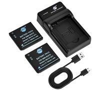 DSTE 2PCS DMW-BCK7 Batterie et Chargeur Compatible avec Panasonic DMC-FH5 DMC-FH25 DMC-FP5 DMC-FS16 DMC-FS18