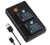 DSTE 2PCS DMW-BLG10 DMW-BLG10E Batterie de Chargeur Compatible avec Les appareils Photo Lumix DC-LX100 II, DMC-GF6, DMC-GX80, DMC-GX85 comme DMW-BLE9, DMW-BLG10E