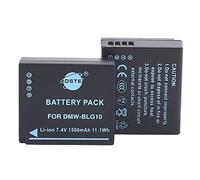 DSTE 2pcs DMW-BLG10 DMW-BLG10E Li-ion Batterie compatible avec Panasonic Lumix DMC-GF3, DMC-GF5, DMC-GF6, DMC-GX7, DMC-LX100, DMC-GX80, DMC-GX85