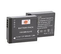 DSTE 2pcs DMW-BLH7 Batterie Compatible avec Panasonic Lumix DMC-GM1 DMC-GM1D DMC-GM1K DMC-GM1KD DMC-GM1W DMC-GF7K