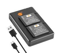 DSTE 2PCS DMW-BLH7E Batterie & Chargeur Compatible pour Panasonic Lumix DSC-GM1 DMC-GF7K DMC-GM1K