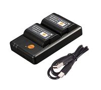 DSTE 2PCS DMW-BLK22 Batteries et Chargeur compatibles avec Panasonic Lumix S5 DC-S5K DC-S5GK