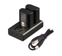 DSTE 2PCS DMW-BLK22 Rechargeable Batterie et Smart LED Dual USB Chargeur Compatible avec Panasonic Lumix S5 DC-S5K DC-S5GK