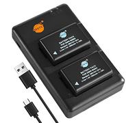 DSTE 2PCS DMW-BMB9 DMW-BMB9E Batterie & Chargeur Compatible for Panasonic Lumix DMC-FZ45,DMC-FZ47,DMC-FZ48,DMC-FZ60,DMC-FZ62,DMC-FZ70,DMC-FZ72,DMC-FZ100,DMC-FZ150
