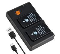 DSTE 2PCS EN-EL20 EN-EL20a ENEL20 (1900mAh/7.4V) Batterie Chargeur Compatible pour Nikon 1 J1, 1 J2, 1 J3, 1 S1, 1 V3, Coolpix A, 1 AW1
