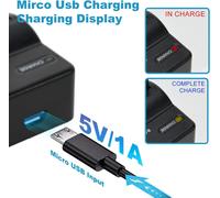 DSTE 2PCS EN-EL8 ENEL8 Batterie et Chargeur Compatible avec Nikon Coolpix P1 P2 S1 S2 S3 S5 S6 S7 S8 S9 S50 S51 S52