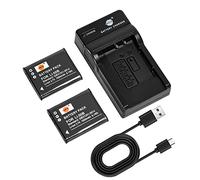 DSTE 2PCS Li-50B LI50B Batterie et Chargeur Compatible avec Olympus Stylus 1010 1020 1030 9000 9010 SZ-10 SZ-11 SZ-12 SZ-15 SZ-20