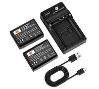 DSTE 2PCS LP-E10 Batteries et Chargeur Compatible avec Canon EOS 1100D, 1200D, X50, X70, Rebel T3, Rebel T5