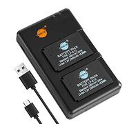DSTE 2PCS LP-E12 LPE12 (2300mAh/7.2V) Batterie Chargeur Compatible pour Canon EOS M,EOS M2,EOS M10,EOS 100D,EOS Kiss X7,EOS M50,M100,M200